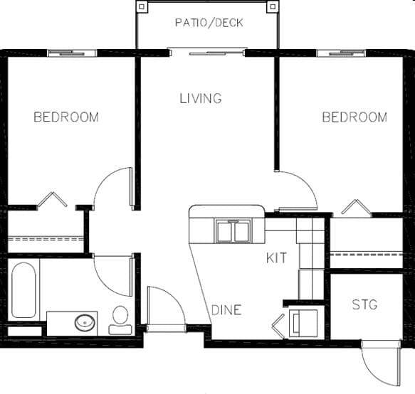 2x1 A | Age 55+ floor plan