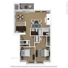 Two Bedroom Two Bath C203 floor plan