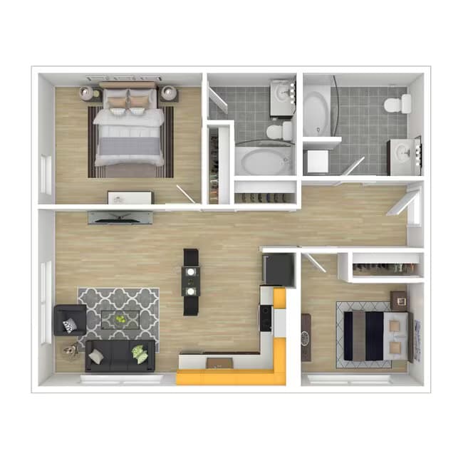 2B-Aff 514 floor plan