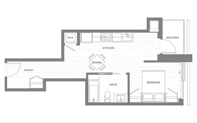 Studio S1 S-1809 floor plan
