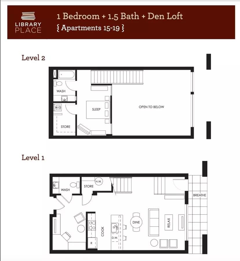1x1 Open 700 790 sf 332 floor plan
