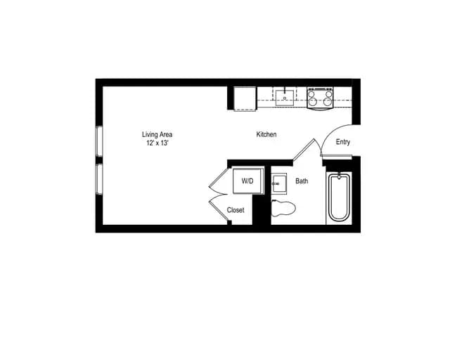 Studio A 227 floor plan