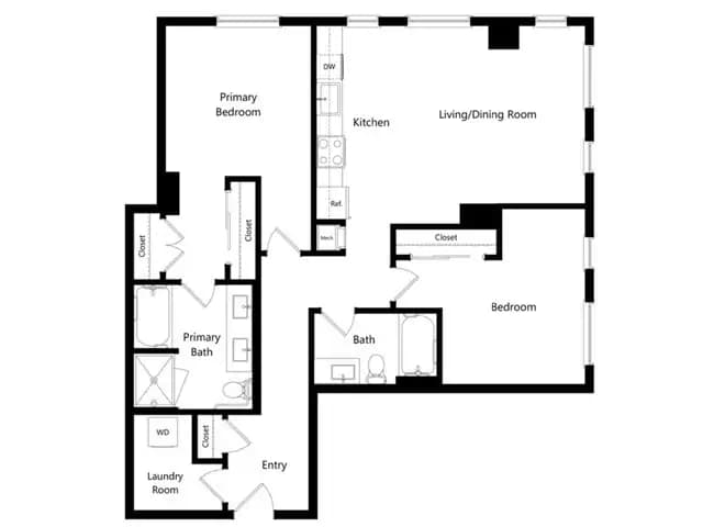 B2 900 floor plan