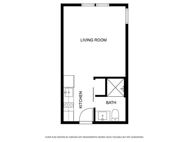 Studio - 350 sqft G01 floor plan