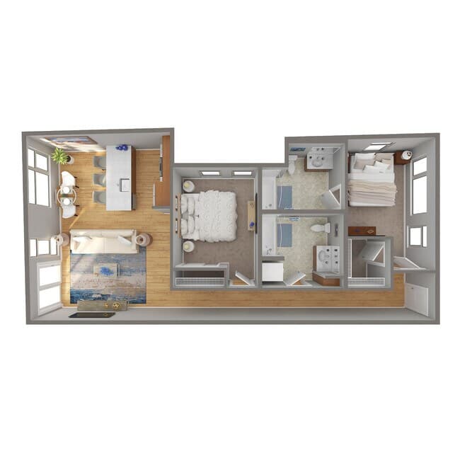 2 Bed, 2 Bath - C 229 floor plan