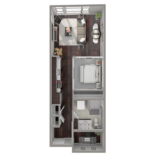 Open + Den 1 Bed, 1 Bath - M 133 floor plan