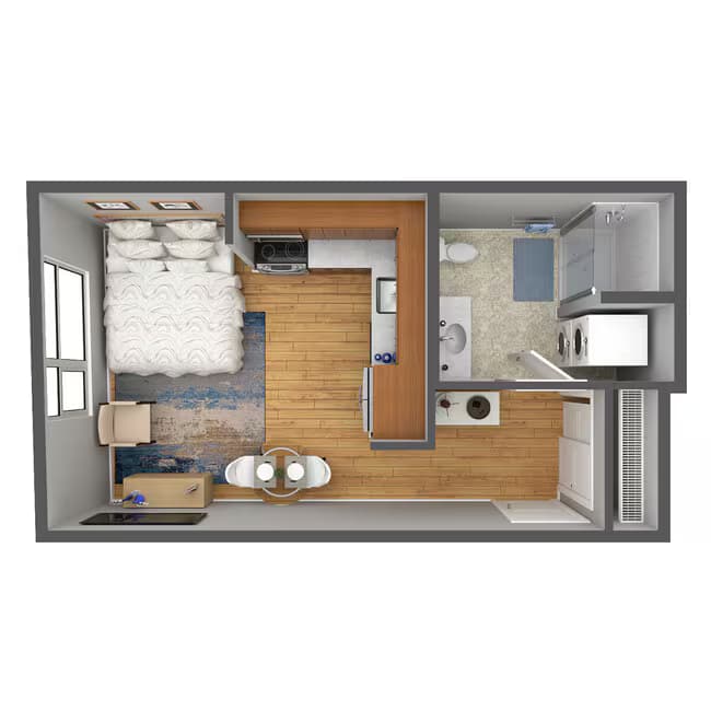Studio - A 126 floor plan