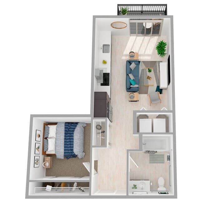 Urban 1x1 - ARCH - a9.1 429 floor plan