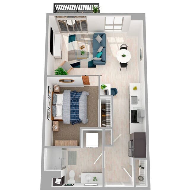 Urban 1x1 - a.38.1 407 floor plan