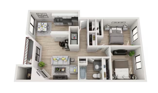 2X1 6C6 floor plan