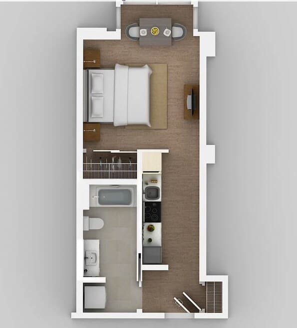 Studio 1002 floor plan
