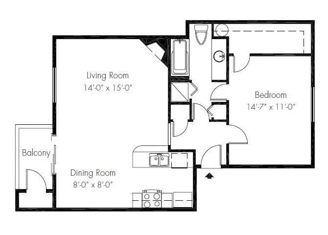 Floorplan B E307 floor plan