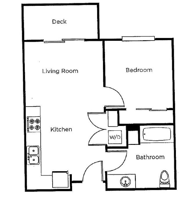 1x1 | Age 55+ A425 floor plan