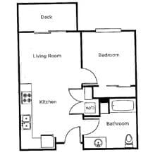 1x1 | Age 55+ A325 floor plan