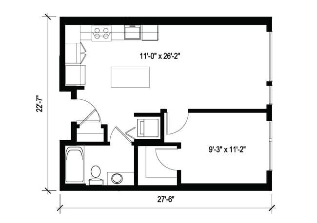 1x1 C3 MFTE A733 floor plan