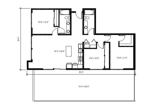 3x2 327 floor plan