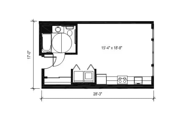 Studio A1 A716 floor plan