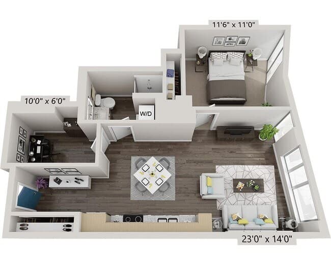 One Bedroom + Den A1AD 2010 floor plan