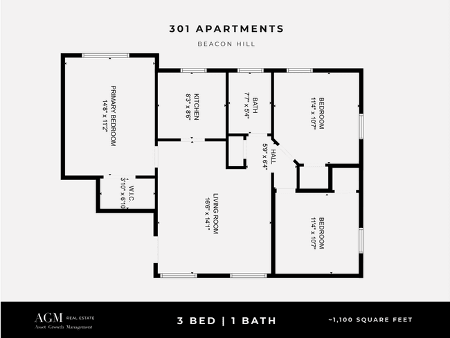 2 Bed | 1 Bath 15 floor plan