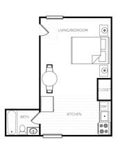 Studio B002 floor plan