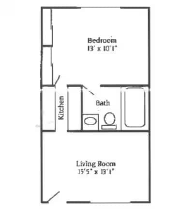 1B 1B Small A24 floor plan