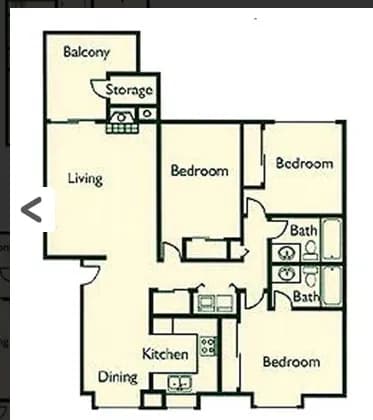 3x2 B 10609-F floor plan