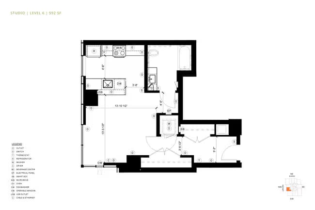 Studio S2 612 floor plan