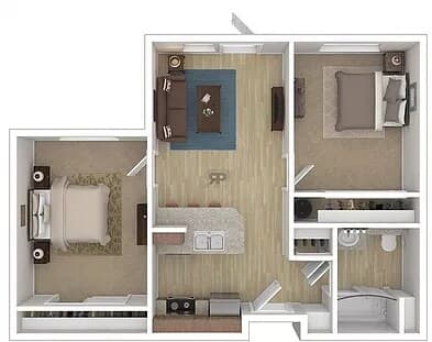 2x1 B 303 floor plan