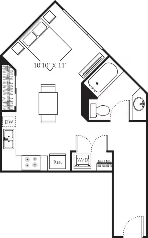 Studio B 701 floor plan