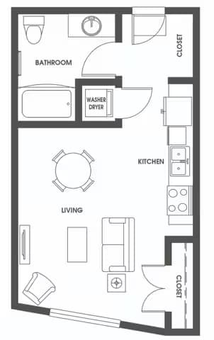 Studio S1 826 floor plan