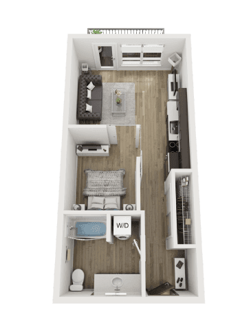 Studio 224 floor plan