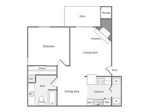 Willows A202 floor plan