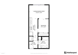 1x1 Open 410 floor plan