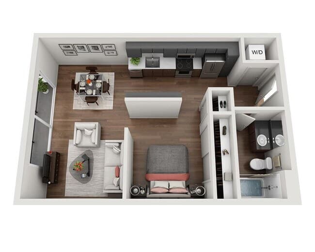 One Bedroom A1A 234 floor plan
