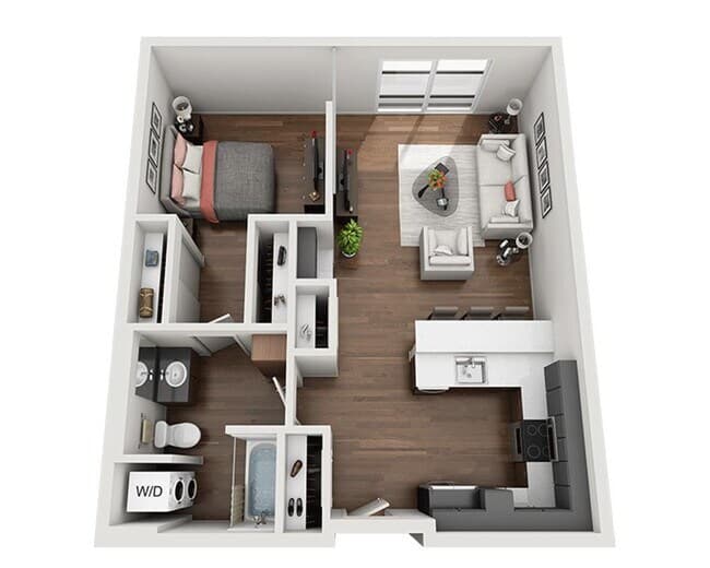 One Bedroom A1P MMR 305 floor plan