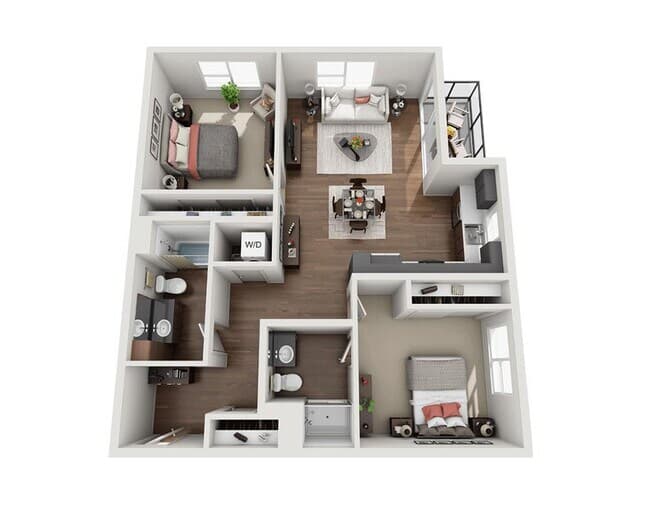 Two Bedroom B2B 511 floor plan