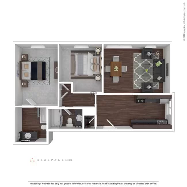 Two Bedroom Two Bath 35 floor plan