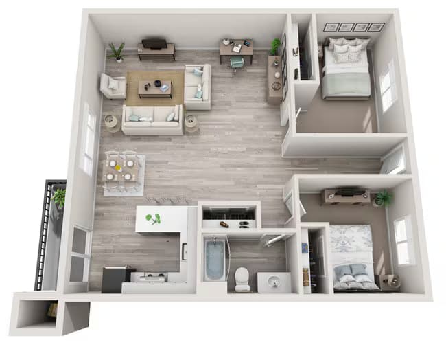 2x1 C110 floor plan