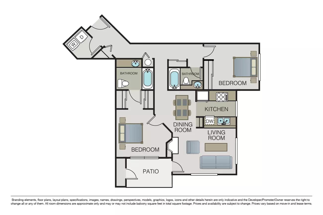 2 Bed 2 Bath - C3 04210 floor plan