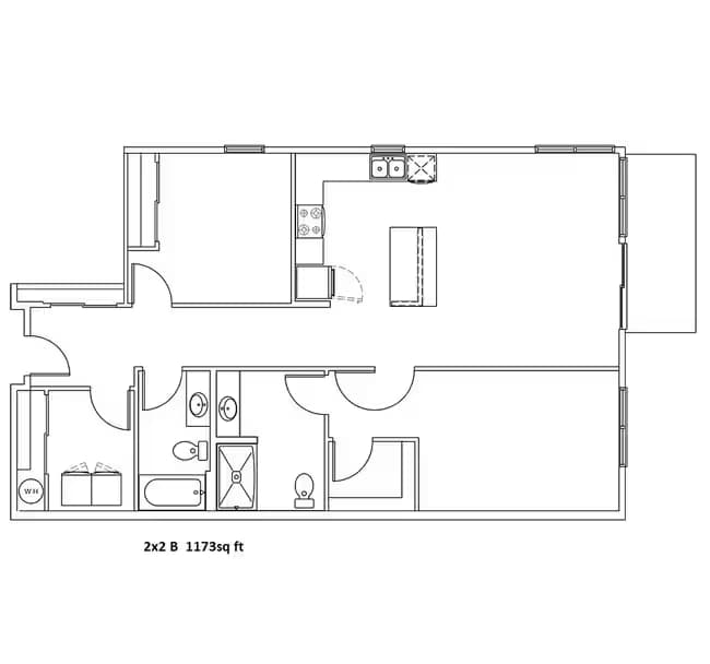 2x2 A D302 floor plan