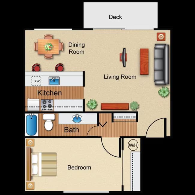 1 Bedroom A F03 floor plan