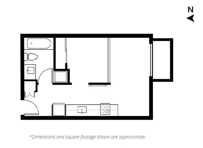 1 Bed | 1 Bath 301 floor plan
