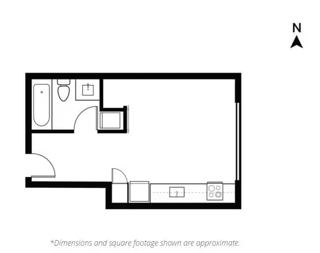 Studio | 1 Bath 704 floor plan