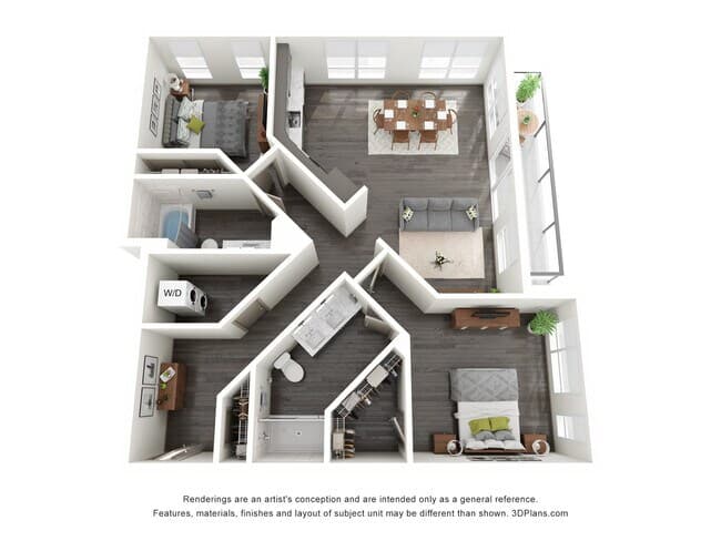 2 Bedrooms A W326 floor plan