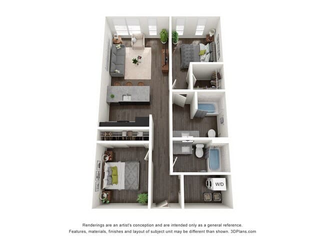 Urban 2 Bedrooms A E418 floor plan