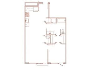 1x1A 433 floor plan