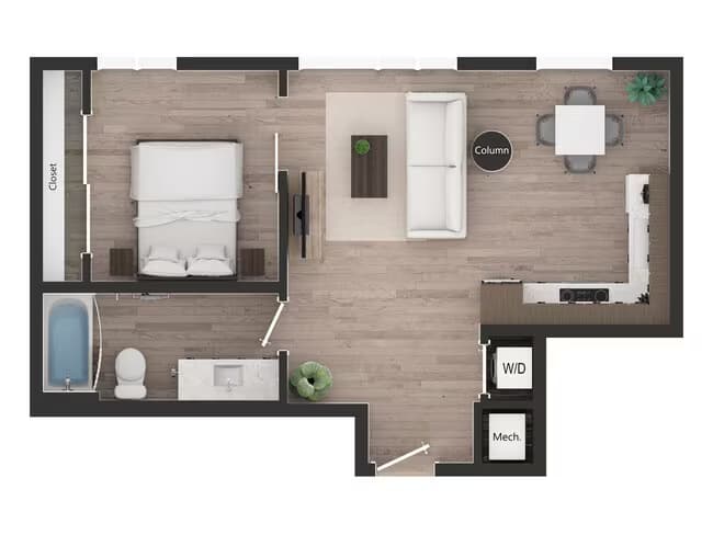 1BD1m 2606 floor plan