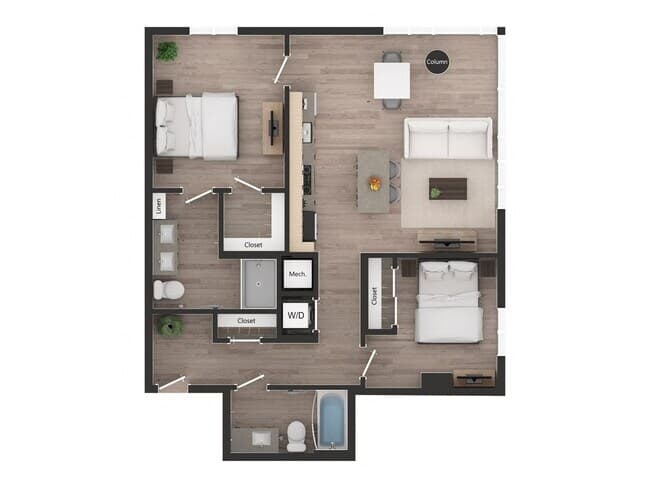 2BD2c 1110 floor plan