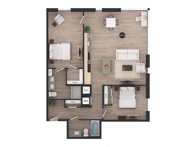 2BD2p 0710 floor plan