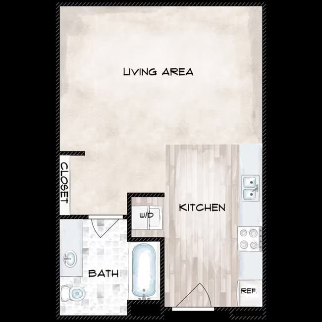 Studio 402 floor plan